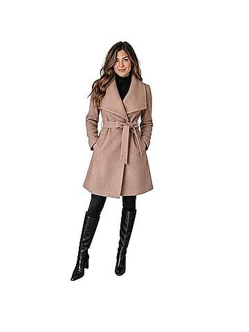 Cole Haan Signature Wool Blend Wrap Coat Coat (view 1)