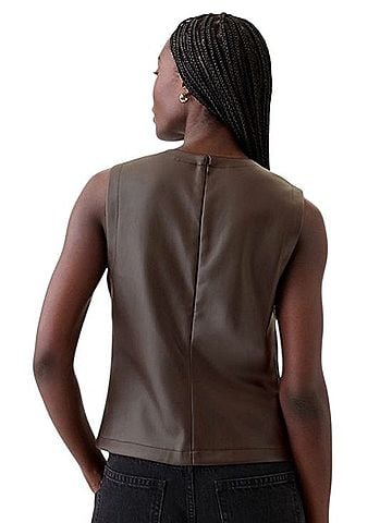 Gap Vegan Leather Shell Tank Tank Top (view 2)
