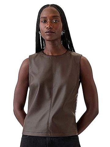 Gap Vegan Leather Shell Tank Tank Top (view 1)