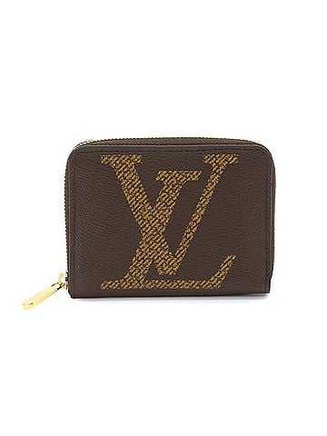 Louis Vuitton Louis Vuitton Monogram Giant Zippy Coin Purse, Brown, M69354 RFID (view 1)