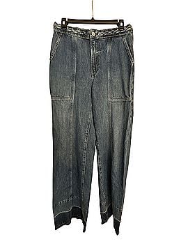 FRAME Denim Braided Waistband Wide Leg Jeans (view 1)