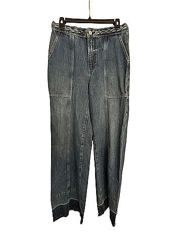 FRAME Denim Braided Waistband Wide Leg Jeans (view 1)