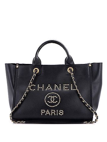 Chanel Deauville Tote Studded Caviar Small (view 1)