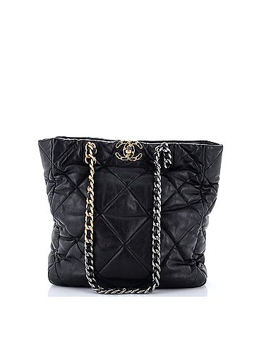Chanel 19 Shopping Bag Quilted Leather Medium (view 1)