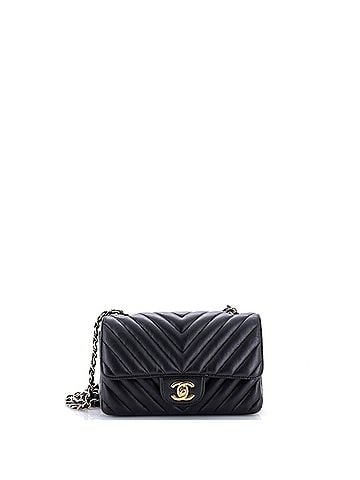 Chanel Classic Single Flap Bag Chevron Lambskin Mini (view 1)
