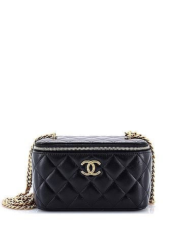Chanel All Slide Long Vanity Case with Chain Quilted Lambskin Small (view 1)