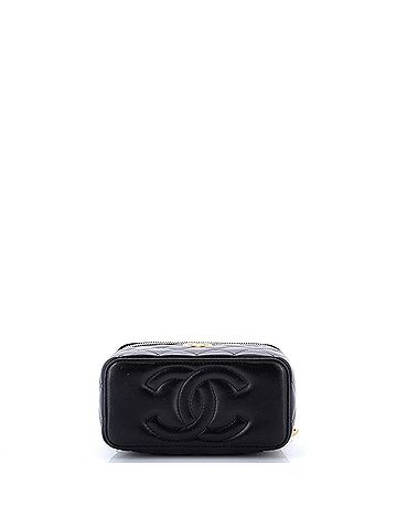 Chanel All Slide Long Vanity Case with Chain Quilted Lambskin Small (view 2)
