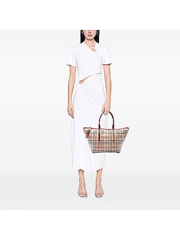 Burberry Medium Haymarket Check Coated Canvas Salisbury Tote (view 2)