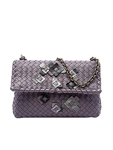Bottega Veneta Small Nappa Intrecciato Embroidered Olimpia Shoulder Bag (view 1)