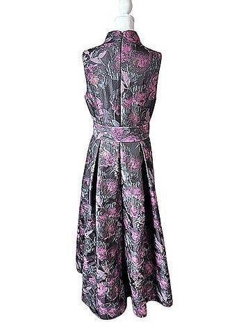 Aidan Mattox Metallic Floral Maxi Gown Casual Dress (view 2)