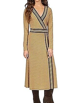 MICHAEL Michael Kors Border Print Faux Wrap Dress Casual Dress (view 1)