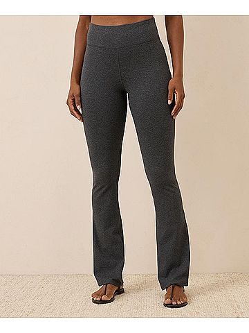 Pact Charcoal Heather On the Go-To Cropped Bootcut Legging (view 2)