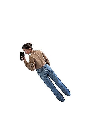 Aritzia Cropped Rib-Knit Sweater Pullover Sweater (view 2)