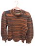 Veronica Beard Stripes Multi Color Orange Black Wool Pullover Sweater Size S - photo 1