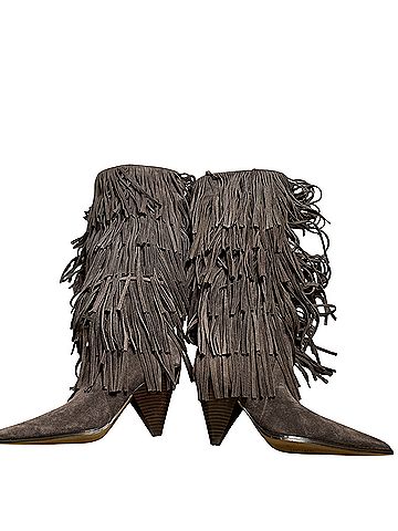 Michael Kors Jayla Fringed Suede Tall Boots (view 2)