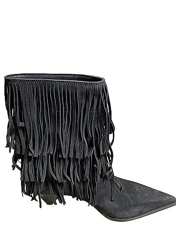 Michael Kors Jayla Suede Ankle Fringe Boots (view 1)