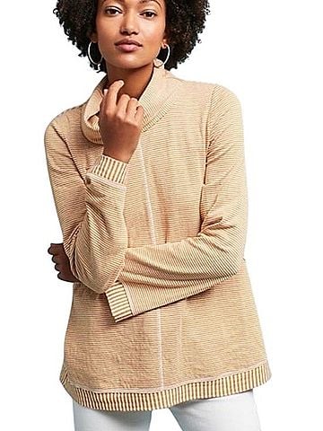 Anthropologie Cozy Stripe Casual Sweaters (view 1)