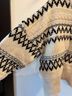 Rag & Bone 100% Wool Fair Isle Black Ivory Pullover Sweater Size L - photo 5