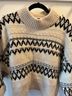 Rag & Bone 100% Wool Fair Isle Black Ivory Pullover Sweater Size L - photo 4