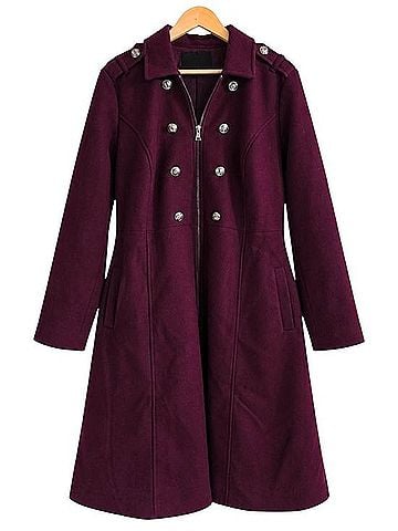 Torrid Softest Coat Zip Front Military Fit &amp; Flare Coat Coat (view 1)