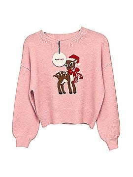 Pink Rose Pullover Sweater (view 1)