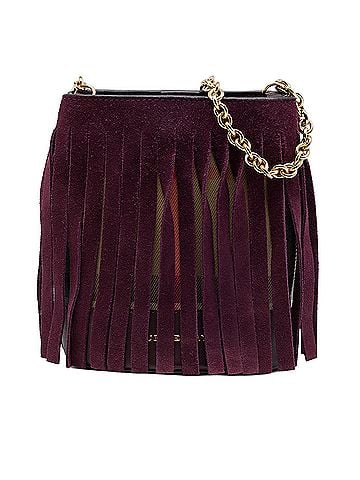 Burberry Mega Check Canvas and Suede Fringe Bucket Bag (view 1)