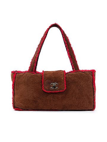 Chanel CC Mouton Suede Shoulder Bag (view 1)
