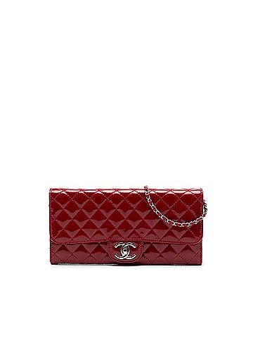 Chanel CC Quilted Patent East West Wallet On Chain (view 1)