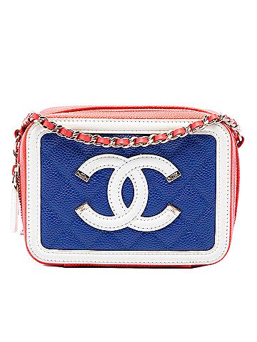 Chanel Mini Tricolor Caviar CC Filigree Vanity Case (view 1)