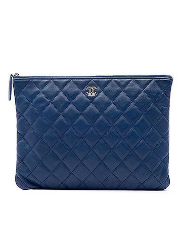 Chanel Medium Quilted Lambskin O Case Clutch (view 1)