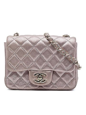 Chanel Mini Square Classic Metallic Lambskin Single Flap (view 1)