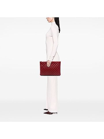 Chanel Large Quilted Lambskin O Case Clutch (view 2)