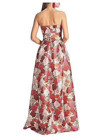 Sachin + Babi Babi Molti Fiore Gown Floral Cocktail Dress (view 2)