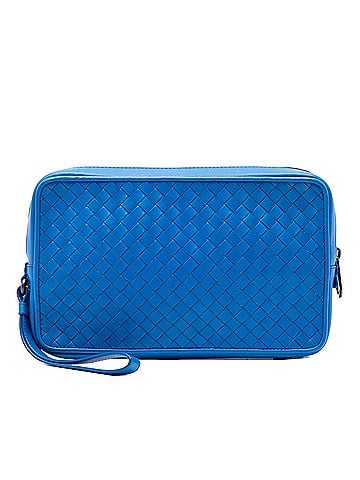 Bottega Veneta Nappa Intrecciato Double Zip Wristlet Clutch (view 1)