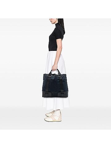 Bottega Veneta Nappa Intrecciato Trimmed Canvas Tote (view 2)