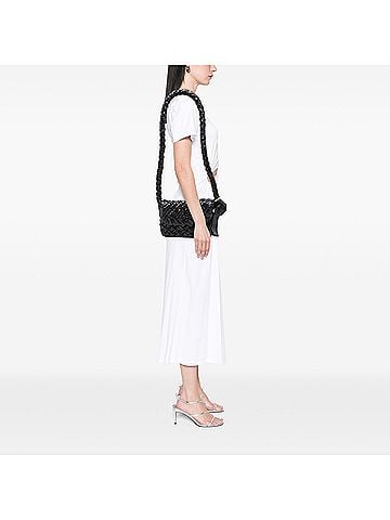 Bottega Veneta Small Leather Intrecciato Kalimero Citta Crossbody (view 2)