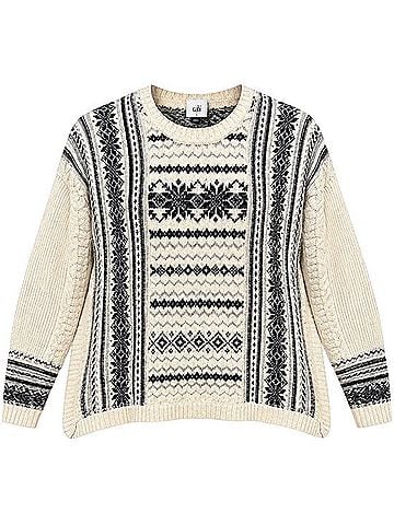 CAbi Fair Isle Nordic Snowflake Sweater Pullover Sweater (view 1)
