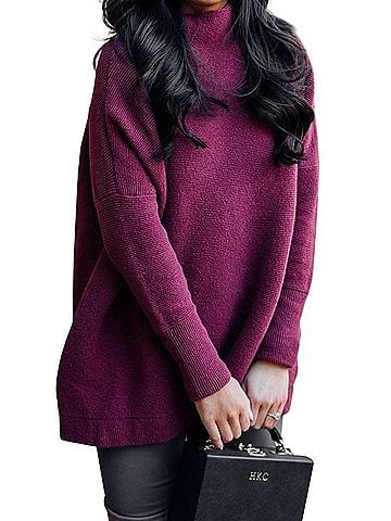 Free People Relaxed Cowlneck Sweater Turtleneck Sweater (view 1)