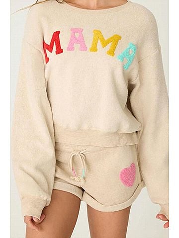 P.J. Salvage Women's For The Mama Top in Oatmeal (view 2)