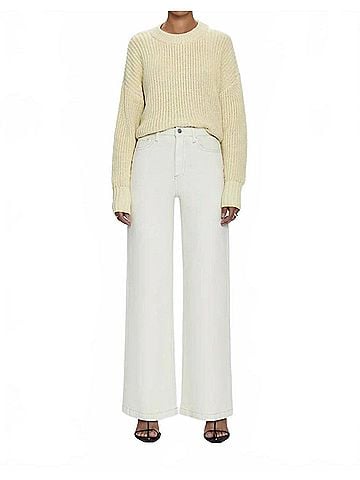 Pistola Lana High Rise Ultra Wide Leg Jeans in Ecru (view 2)