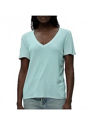 Michael Stars Dylan Classic V-Neck Tee in Serene (view 2)
