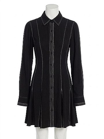 Ulla Johnson Roanne Mini Dress in Noir (view 1)