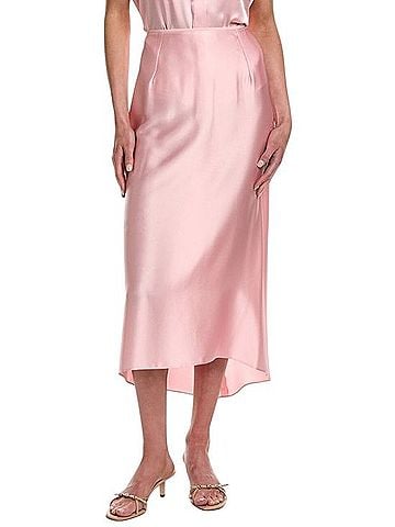 Vince. Satin Slip Midi Skirt Silk Skirt (view 1)