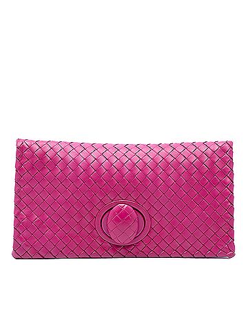Bottega Veneta Nappa Intrecciato Turn Lock Clutch (view 1)