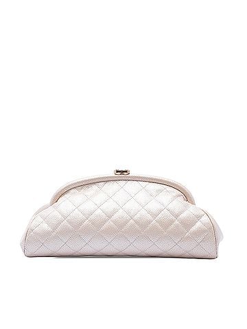 Chanel Quilted Caviar Timeless Kisslock Clutch (view 1)