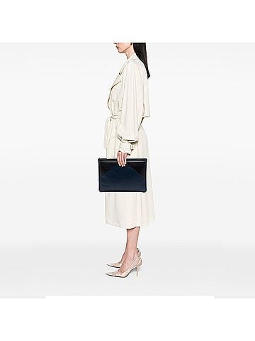 Chanel Large Bicolor Lambskin Boy O Case Clutch (view 2)
