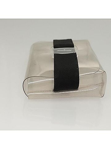 Salvatore Ferragamo Vala Vinyl Clear Plastic Shoulder Bag Bag (view 2)