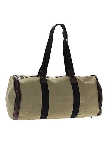 Salvatore Ferragamo Boston Leather Beige Canvas Handbag (view 1)