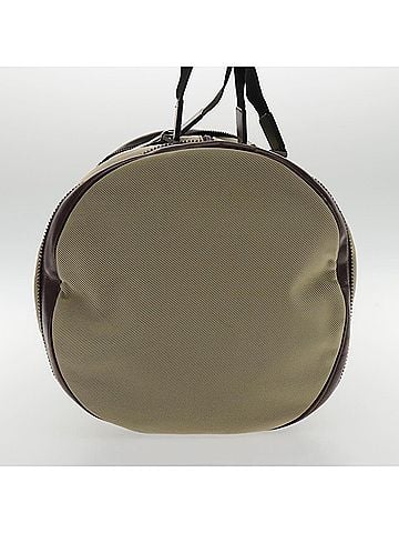 Salvatore Ferragamo Boston Leather Beige Canvas Handbag (view 2)