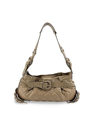 Burberry Enmore Quilted Leather Beige Leather Shoulder Bag Bag (view 1)